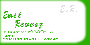 emil revesz business card